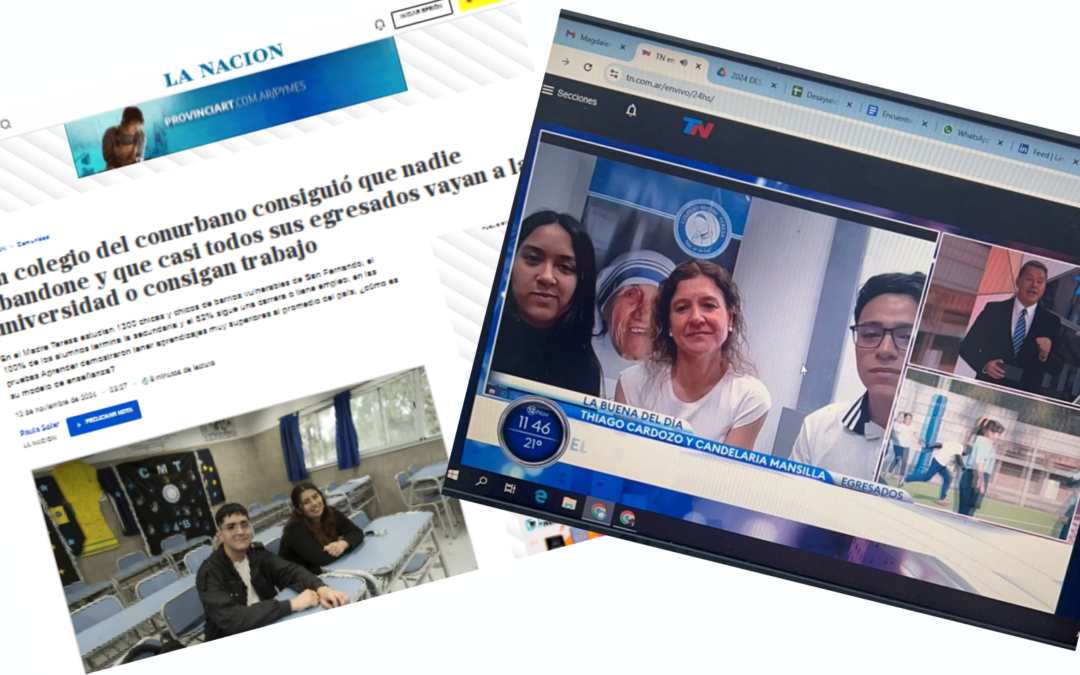¡Mirá las notas sobre nuestro colegio en La Nación y en TN!