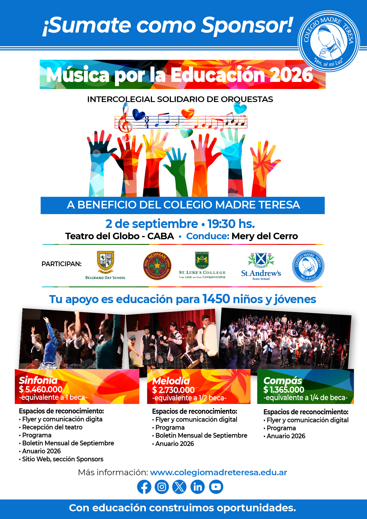 MÚSICA POR LA EDUCACIÓN 2026 - Invitación Empresas